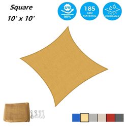 AsterOutdoor Sun Shade Sail Rectangle 10' x 10' UV Block Canopy for Patio Backya