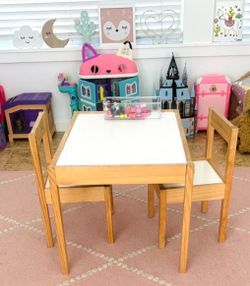 Kids table,  easel Ikea & play mat