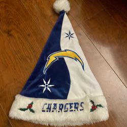 Los Angeles Chargers Christmas Holiday Santa Hat With Pom