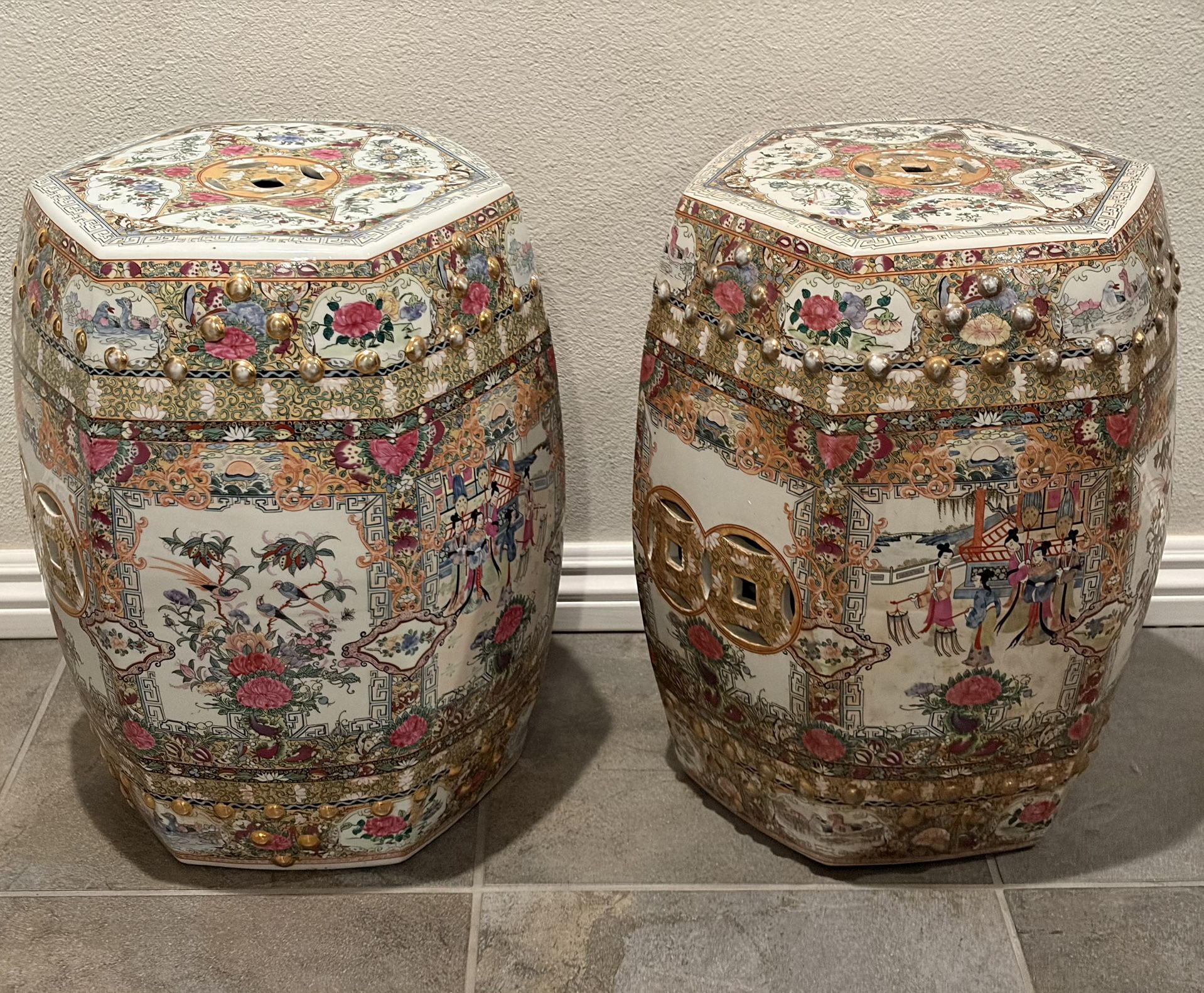 Vintage Chinese Garden Stools