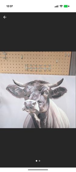 Large Bull Portrait Painting or Print