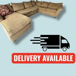 Large Sectional Couch with Pullout Bed (Queen) 