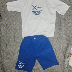 Size 13-14 Boys Short Set With Hoodie
