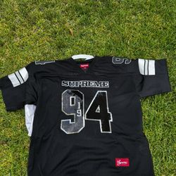Supreme Sequin Football Jersey Black
