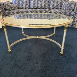 Coffee Table | Round | Metal Base & Glass Top