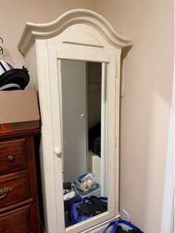 White antique wardrobe