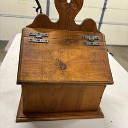 antique wooden salt box