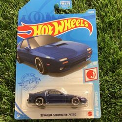 Hot Wheels blue '89 Mazda Savanna RX-7 FC35 #mazda #hotwheels #jdm