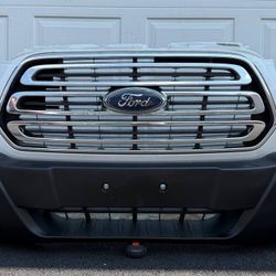 WHITE FORD TRANSIT VAN FRONT BUMPER 2015 2016 2017 2018 2019 2020
