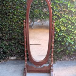 Vintage Pulaski Oval Cheval Mirror
