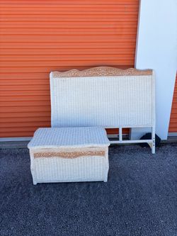 Pier 1 queen headboard and chest