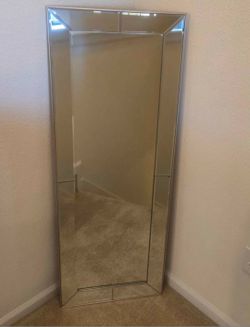 Beveled Full Length Mirror with Reflect Frame