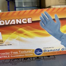 Blue Powder Free Nitrile Examination Gloves 100 Pc