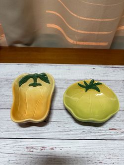 Williams Sonoma Jardin Potager Vegetable-Shaped Dip Bowls Discontinued Set of 2
