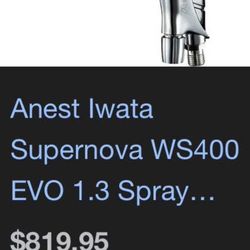 Anest Iwata Supernova WS400 Evo 1.3 Spray gun 