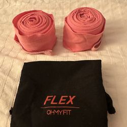 Boxing Hand Wraps – FLEX OHMYFIT Pink Wraps with Storage Bag