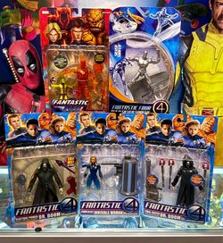 Marvel F4 Human Torch + Impy / Silver Surfer / Dr. Doom / Invisible Woman / Two-Faced Dr. Doom Sealed 6” New NRFP MISP