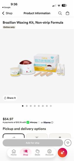 Brazilian Waxing Kit, Non-strip Formula