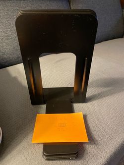 Nonskid Steel Bookends, Set of 4