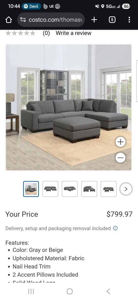 Living Style Sectional Couch