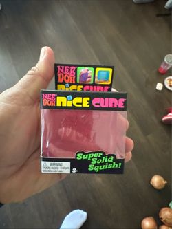 New Nee Doh Nice Cube Pink Super Solid Squish