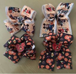 Halloween Theme Jojo And Cheer Bows handmade