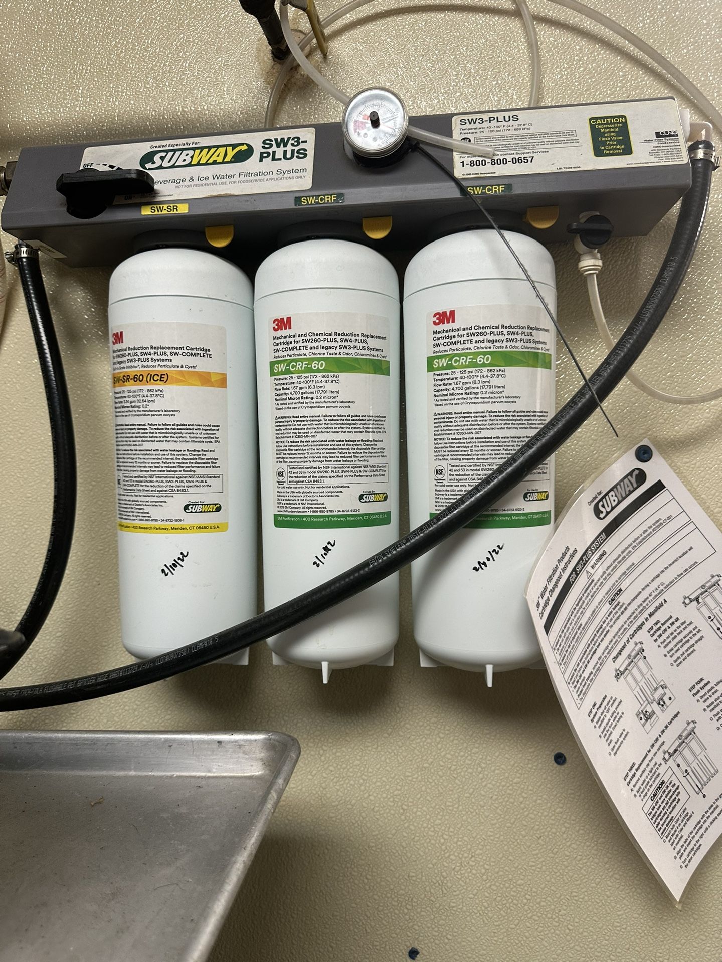 Water Filter System With Unused Water Filter New