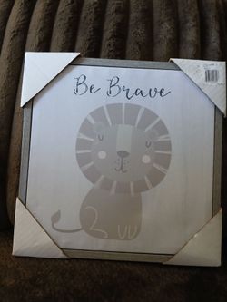 Adorable Be Brave Lion Canvas