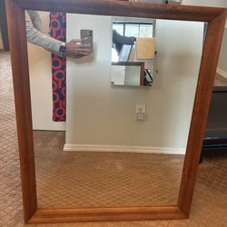 27”x33” Mirror with Gorgeous Solid Wood Frame