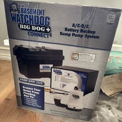Brand New Basement Watchdog Big Dog Connect Batt Bckup Sump Pump Sys BWD12-120C