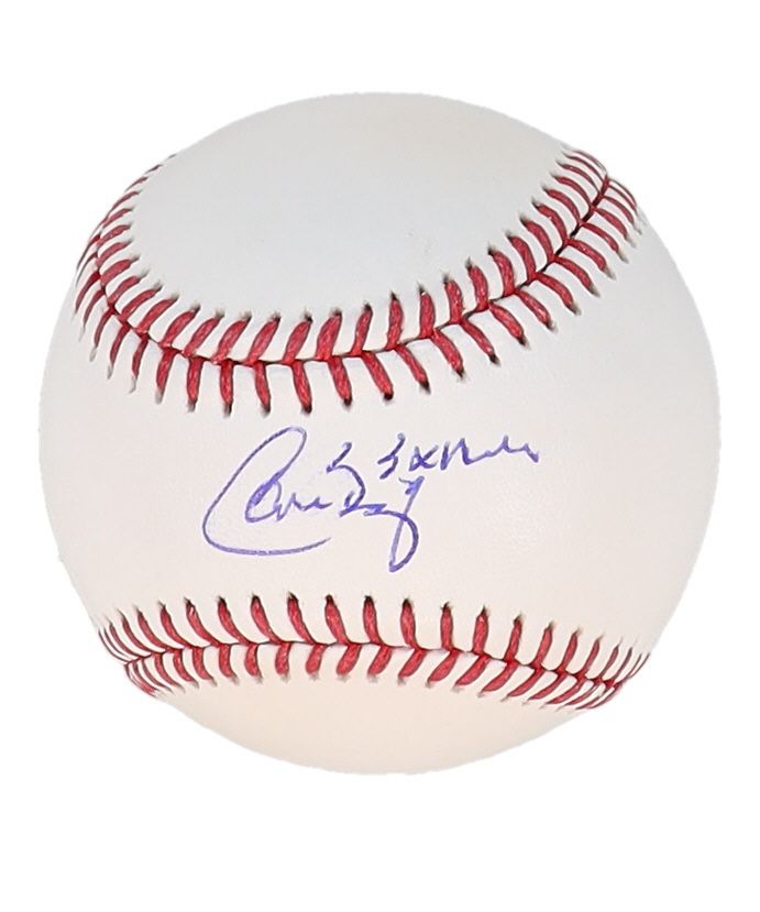 Carlos Baerga Signed OML Baseball Inscribed "3x All-Star" (Schwartz) w/glass display case