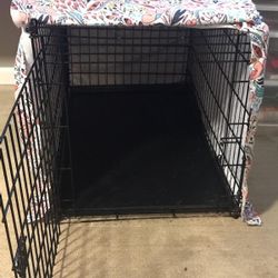 Foldable, Metal Dog Crate & Accessories 