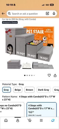 Pet stairs with storage