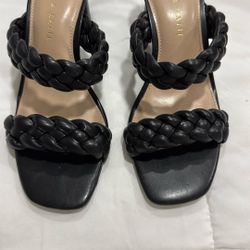Open Toe Black Heels 