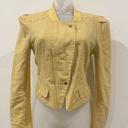Elloosea Korean mustard Yellow Women's Blazer