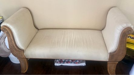 Free Vintage Upholstered Chaise Lounge Bench
