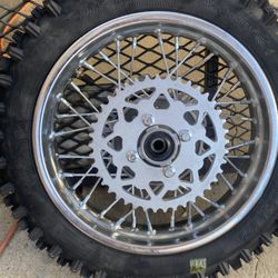 dirt bike rear rim and tire