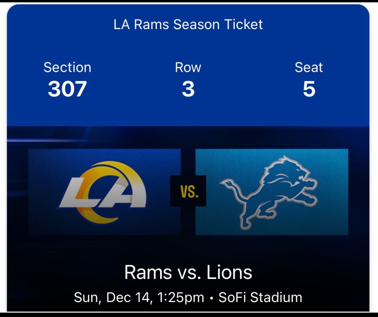 Rams Vs Lions