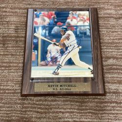 Kevin Mitchell Signed Plaque