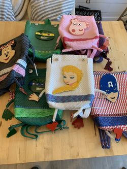 Woven Plastic Superhero Disney Backpacks