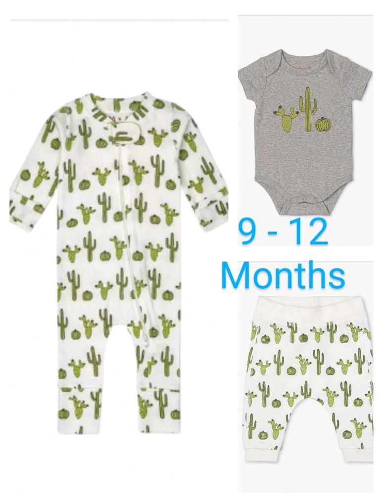 M+A Organic 'First Moves Set' 3-pc Cactus Set - Boys 9 - 12 *NWT*
