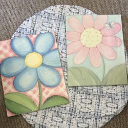 flower paintings (2 set)