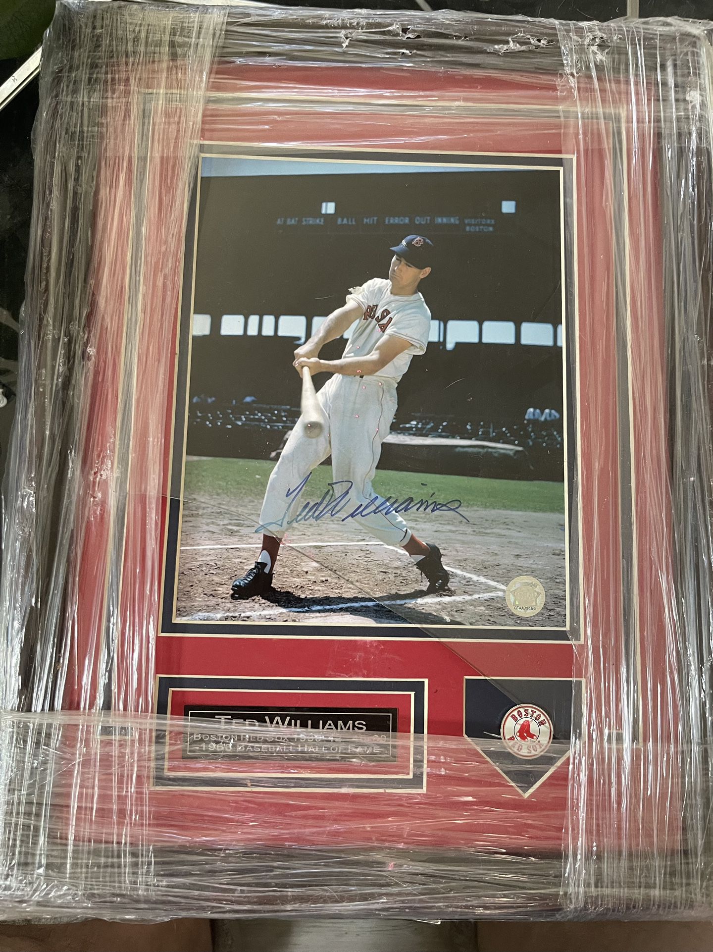 Ted Williams Autographed Framed Photo