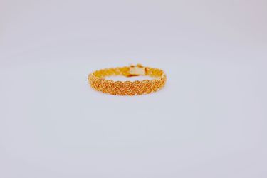 14 karat bangle braided bracelet