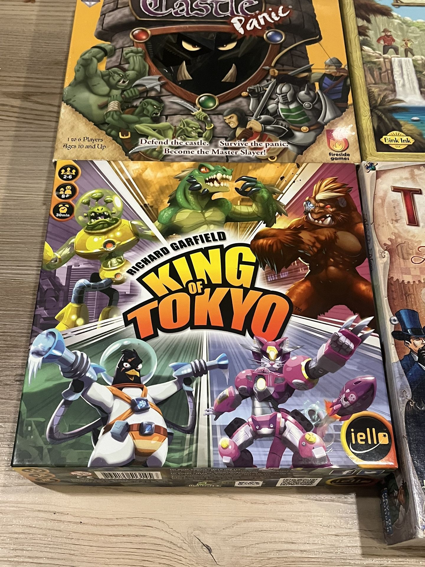 Castle Panic and King Of Tokyo Board Games