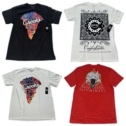 Death Row Crooks & Castles T Shirt Mens Large New Lot Of 4