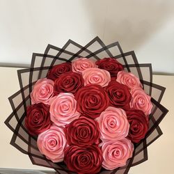 Pink And Burgundy Eternal Bouquet 18ct 