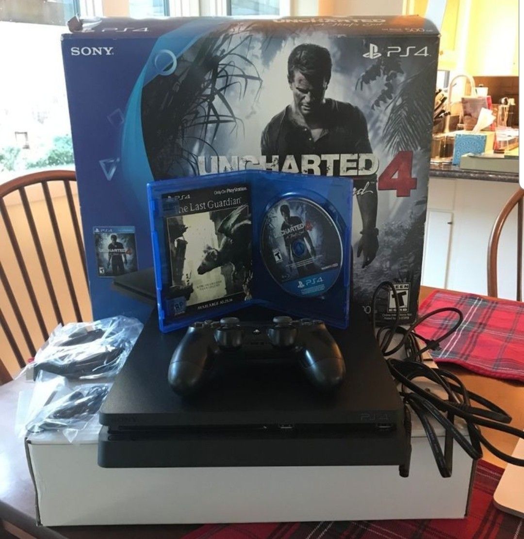 Ps4 in original box with 1 game, controller, and all cords. Refund policy