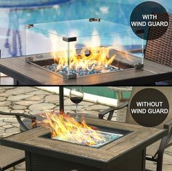BALI OUTDOORS Square Fire Pit Wind Guard 17.8"x 17.8"x 6"