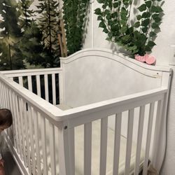 Crib And bassinet With Both mattress 